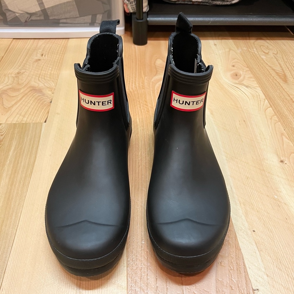 Hunter Black Ankle Boots